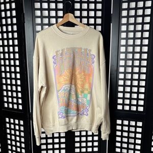 🤍 Billabong Cream 1973 Graphic Sweatshirt Baggy Vintage Look Small 🤍